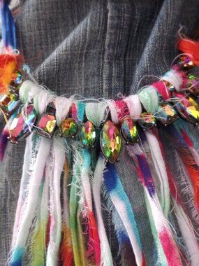 Hand Crafted BLING & RAG SWAG Necklace